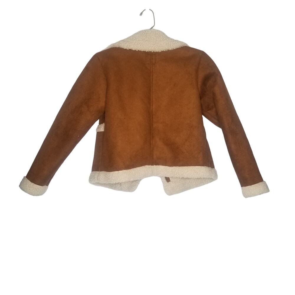 Art Class Girls Faux Suede Sherpa Moto Jacket - Picture 3 of 9